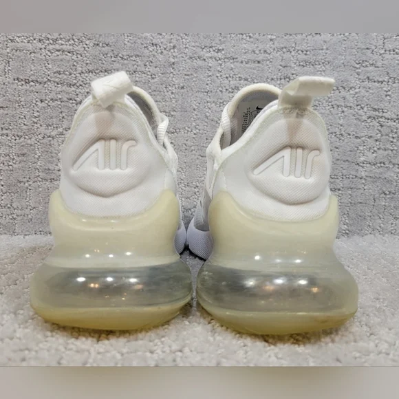 NIKE Air Max 270 GS Youth Size 5Y Women's 6.5 White Athletic Running Sneakers. - Picture 12 of 13